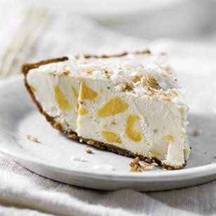 Mango-coconut ice cream pie