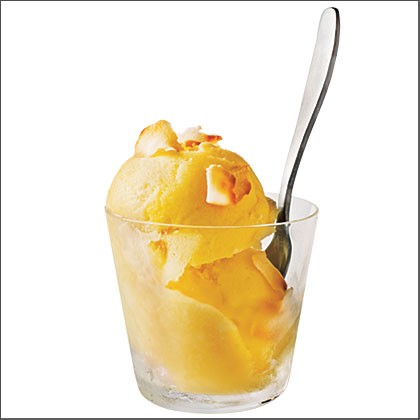 Mango-coconut sherbet
