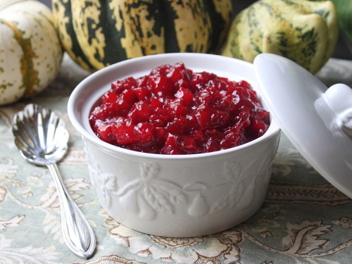 “Mango cranbango” – fresh cranberry sauce with dried mango and ghost pepper