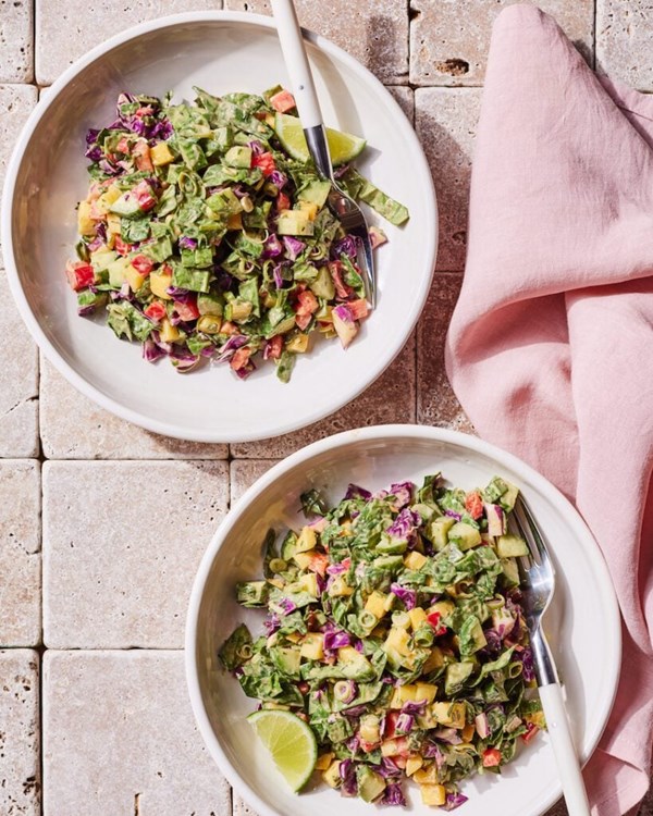 Mango cucumber chopped salad