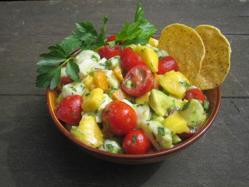 Mango halibut ceviche