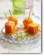 Mango ice sticks with dipping sugar