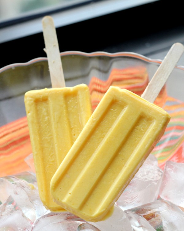 Mango lassi popsicles