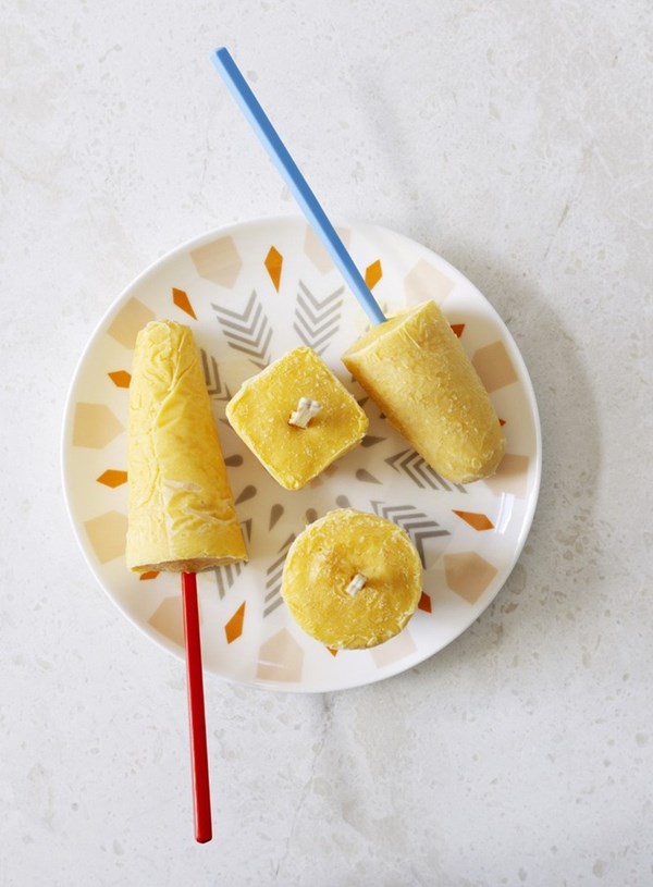 Mango lassi popsicles