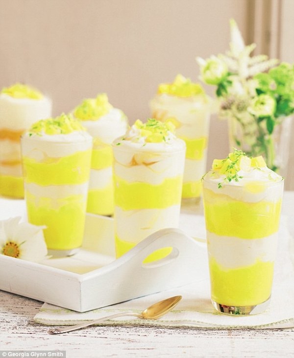 Mango, lemon and lime mousse