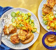 Mango, lime & chilli prawn fishcakes