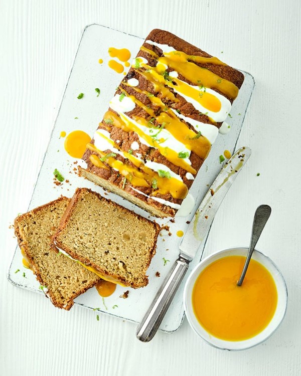 Mango, lime and ginger cake