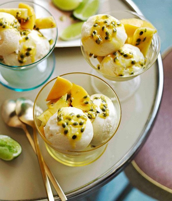 Mango-lime granita
