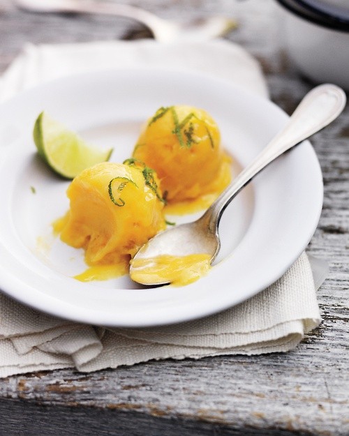 Mango lime sorbet