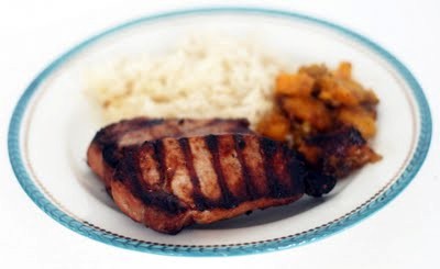 Mango marinated grilled boneless pork ribs