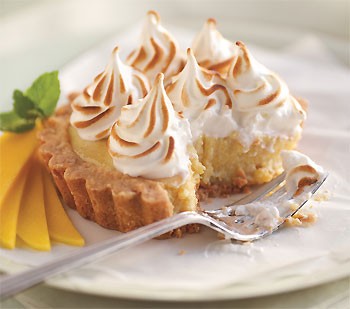 Mango meringue tartlets