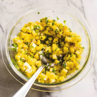 Mango-mint salsa