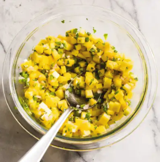 Mango-mint salsa