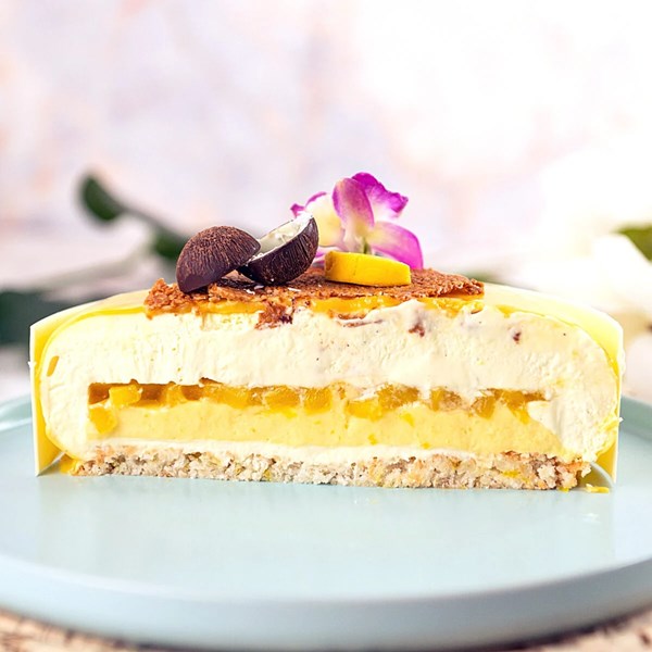 Mango mousse cake [Christophe Rull]