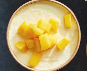 Mango no-churn ice cream