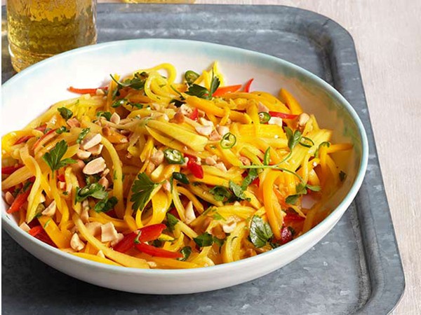 Mango-peanut slaw