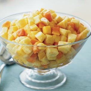 Mango, pineapple, and papaya salad