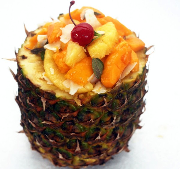 Mango pineapple coconut salad