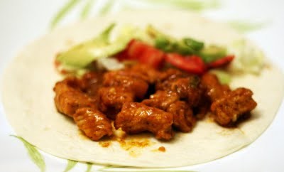 Mango pork tacos