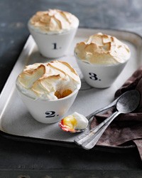 Mango-raspberry baked Alaskas