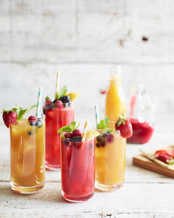 Mango raspberry iced tea