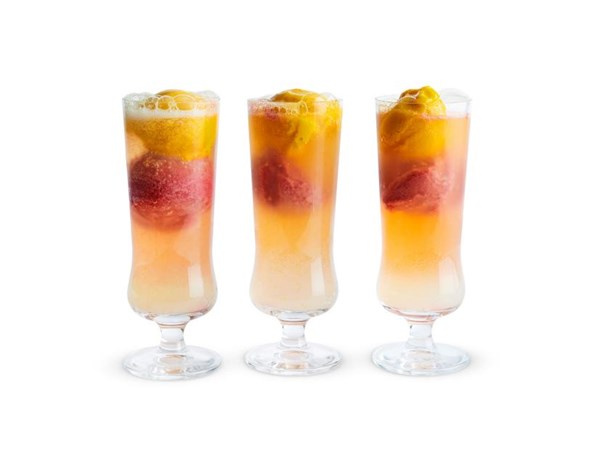 Mango-raspberry margarita float