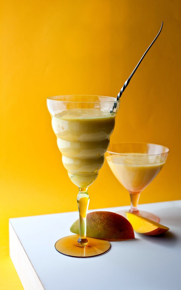 Mango-rose water lassi