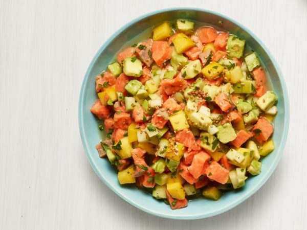 Mango salmon ceviche