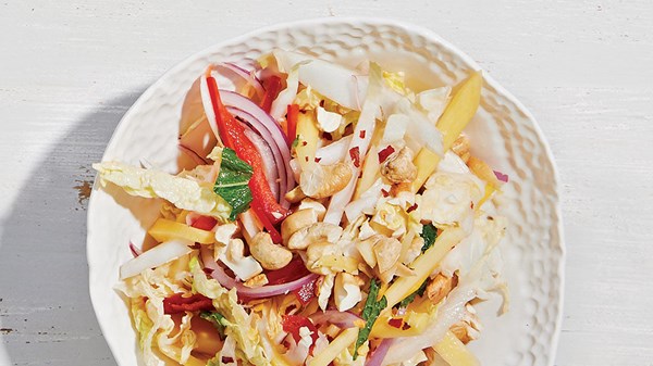 Mango slaw with cashews and mint