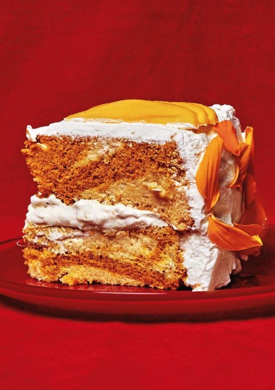 Mango-turmeric chiffon cake