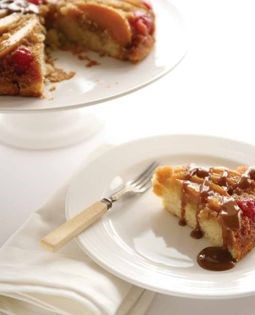Mango upside-down cake with a cajeta-rum glaze (Pastel invertido de mango)