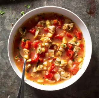 Manhattan clam chowder