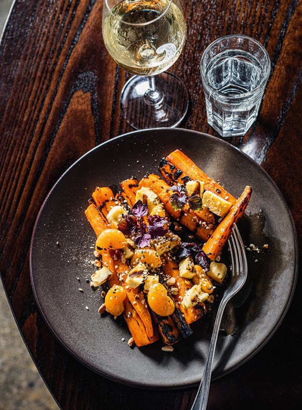 Manuka honey-glazed carrots, haloumi & dukkah