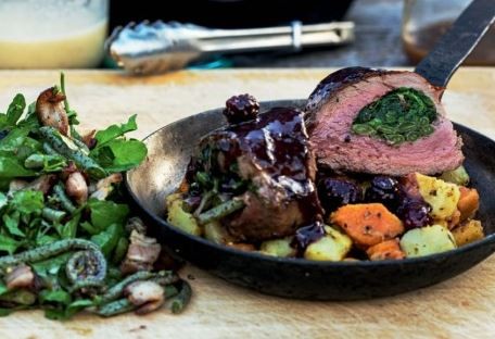 Mãnuka-smoked venison with pikopiko & watercress [Peter Peeti]