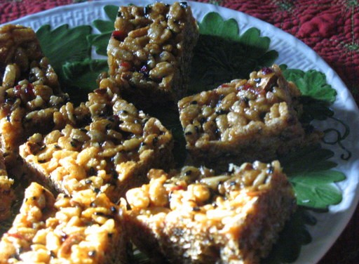 Maple almond butter krisped rice treats