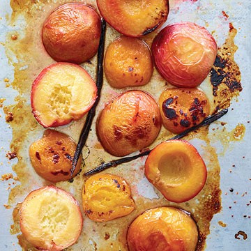 Maple and vanilla-roasted fruit
