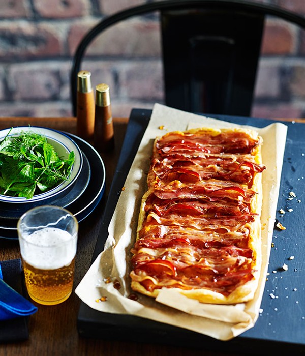 Maple, bacon and pumpkin tart