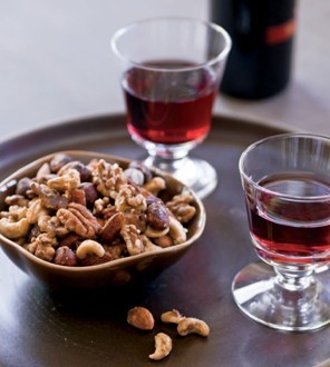Maple-bacon spiced nuts