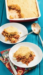 Maple-baked beans & cornbread casserole
