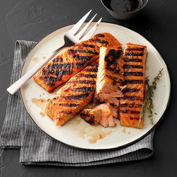 Maple-balsamic salmon