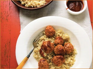 Maple-barbecue pork meatballs