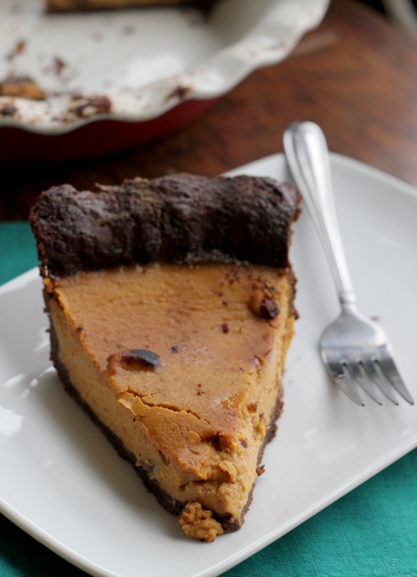 Maple bourbon pumpkin pie