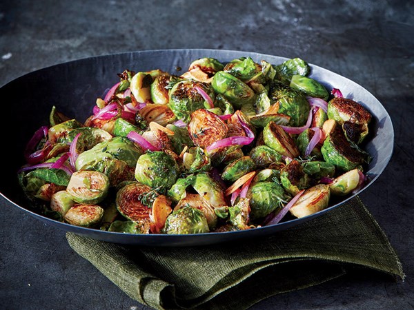 Maple-caraway Brussels sprouts