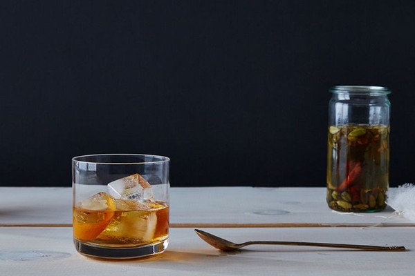 Maple cardamom old fashioned