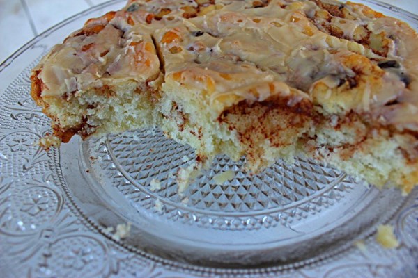 Maple cinnamon rolls with buttermilk maple icing