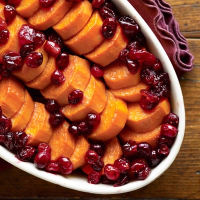 Maple-cranberry sweet potatoes
