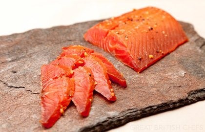 Maple-cured Alaska salmon