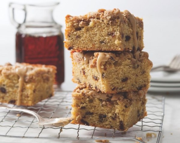 Maple date walnut coffee cake