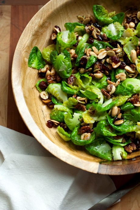 Maple-glazed Brussels sprout salad