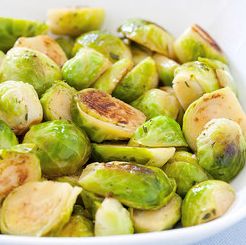 Maple-glazed Brussels sprouts